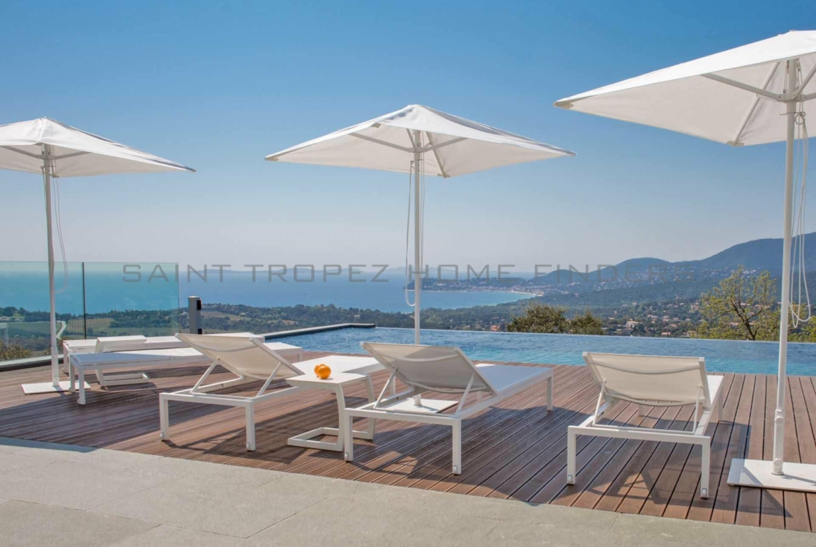 STHF5324 Newbuilt villa with panoramic sea view - ST TROPEZ HOME FINDERS