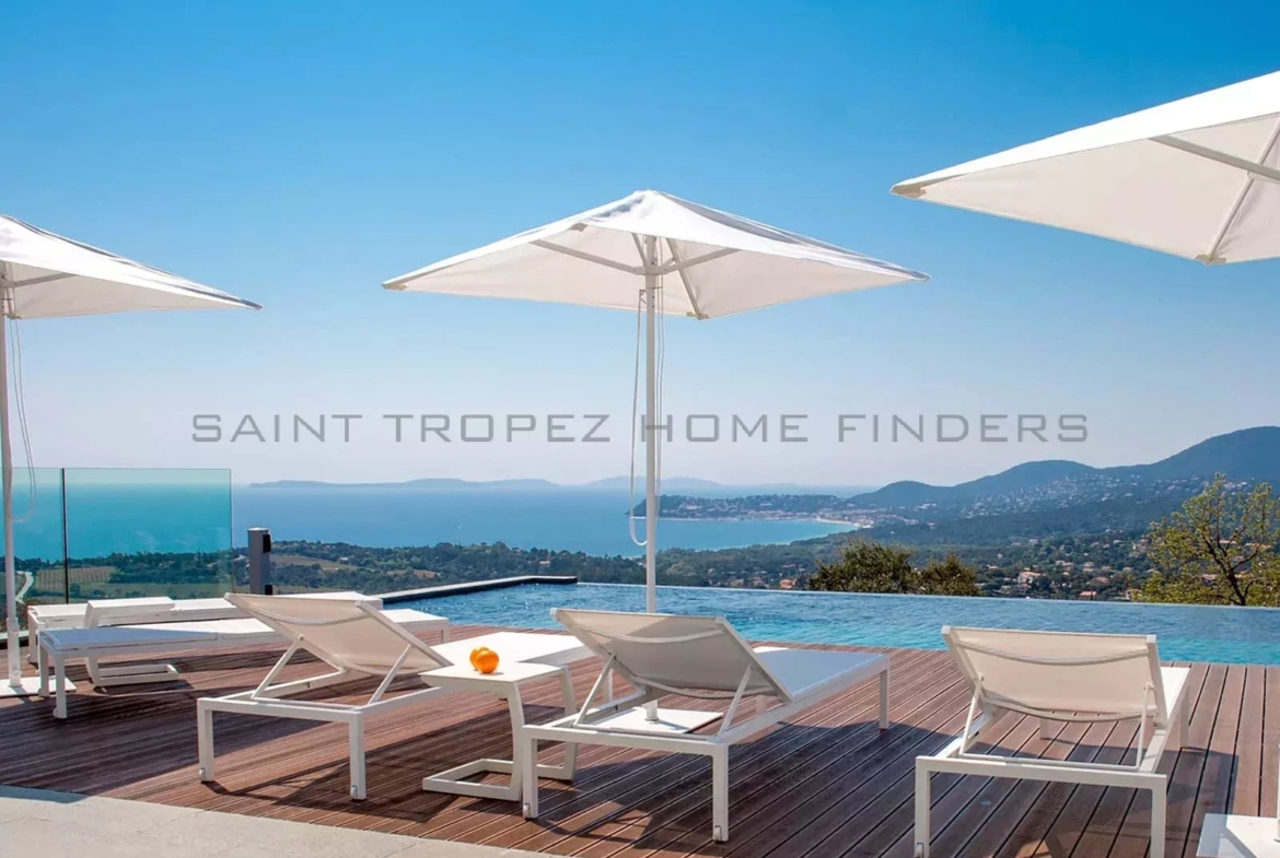 STHF5324 Villa contemporaine avec vue mer panoramique - ST TROPEZ HOME FINDERS