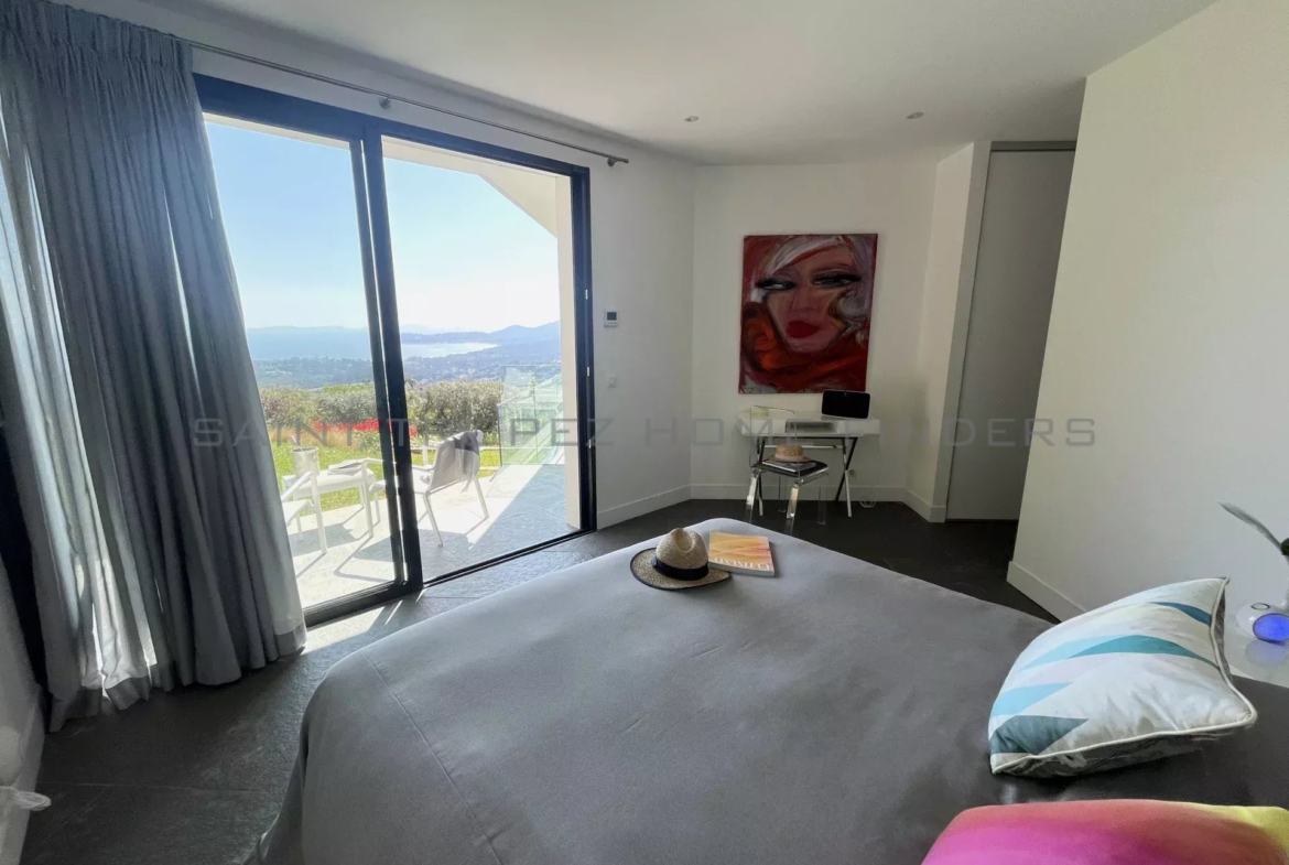 STHF5324 Villa contemporaine avec vue mer panoramique - ST TROPEZ HOME FINDERS